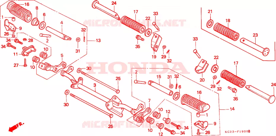 REPOSE PIED Honda MOTO 125 CM 1996  CM125CR