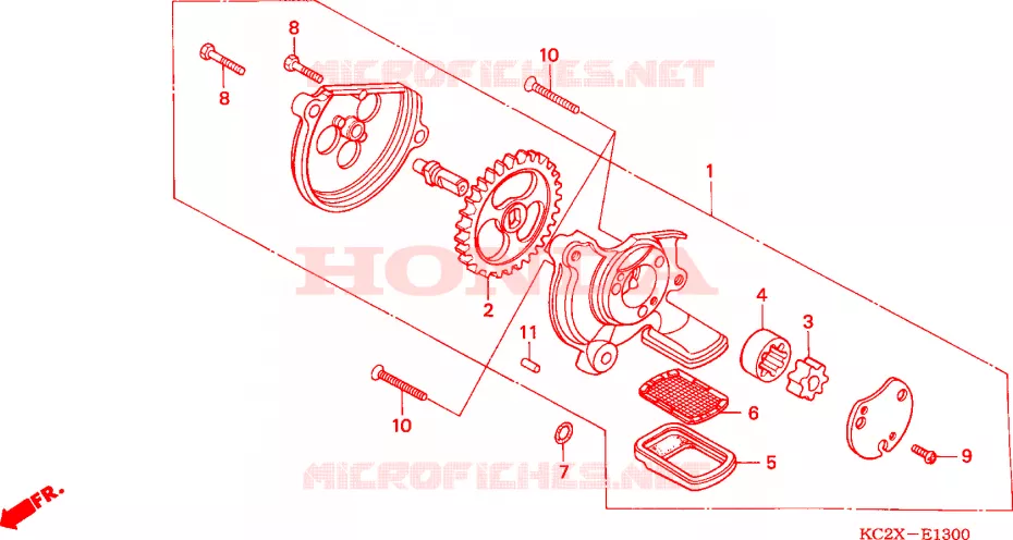 POMPE A HUILE Honda MOTO 125 CM 2000  CM125CX