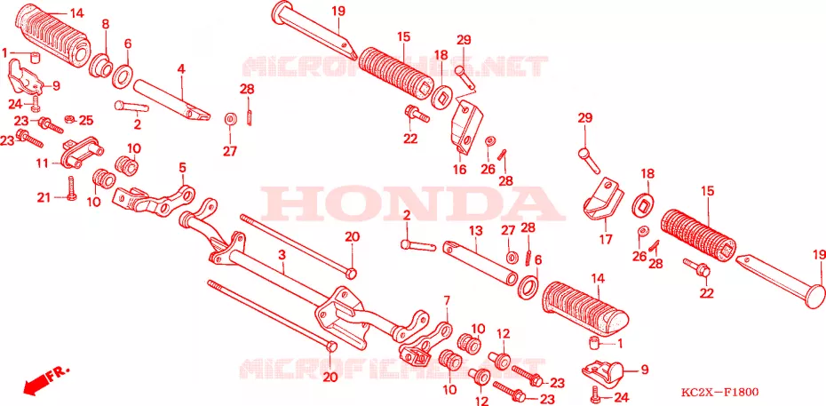 REPOSE PIED Honda MOTO 125 CM 1999  CM125CX