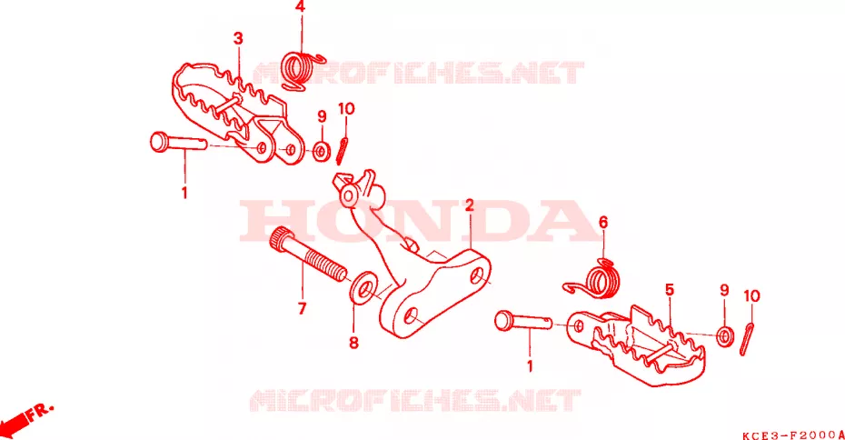 REPOSE PIED Honda MOTO 250 XR 1997  XR250RV