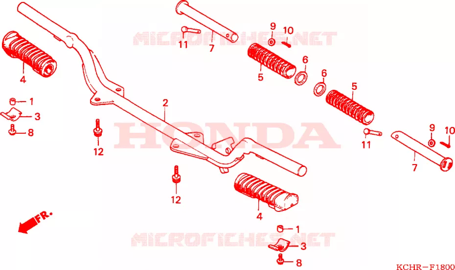 REPOSE PIED Honda MOTO 125 CG 1997  CG125T