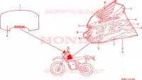 AUTOCOLLANTS pour Honda XLR 125 de 1998