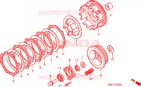 EMBRAYAGE pour Honda XLR 125 de 1998
