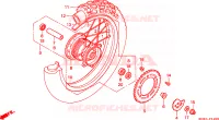 ROUE ARRIERE pour Honda XLR 125 de 1998