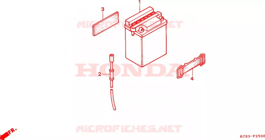 BATTERIE Honda MOTO 125 CG 1993  CG125P_SS