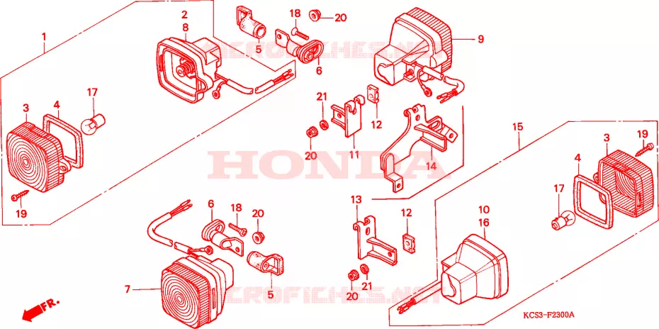 CLIGNOTANT Honda MOTO 125 CG 1993  CG125P