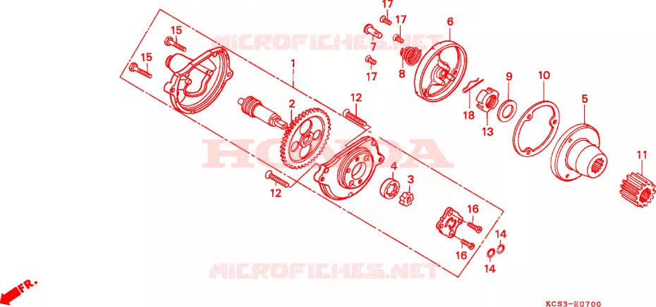 POMPE A HUILE Honda MOTO 125 CG 1993  CG125P