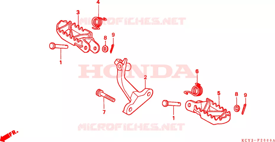 REPOSE PIED Honda MOTO 400 XR 2002  XR400R2