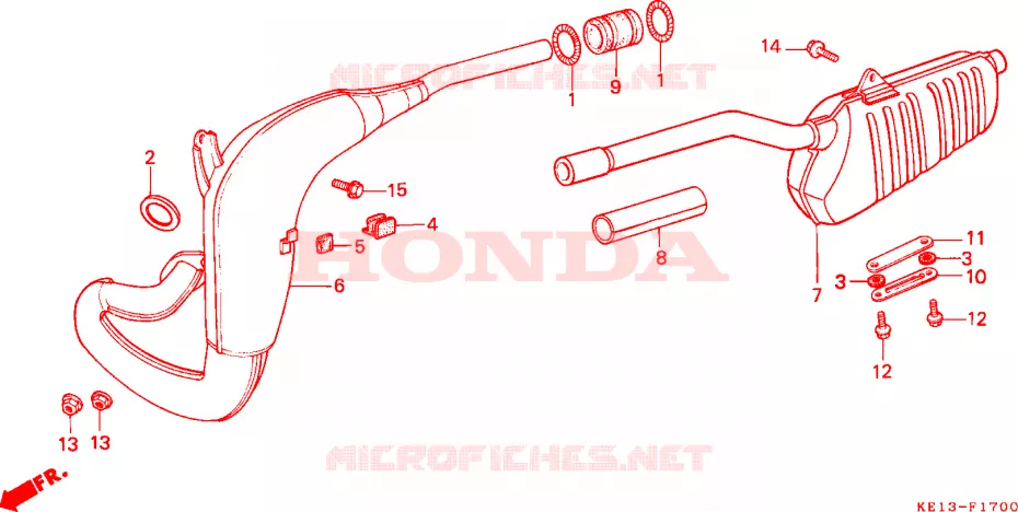 SILENCIEUX D'ECHAPPEMENT Honda MOTO 125 MTX 1987  MTX125RWH