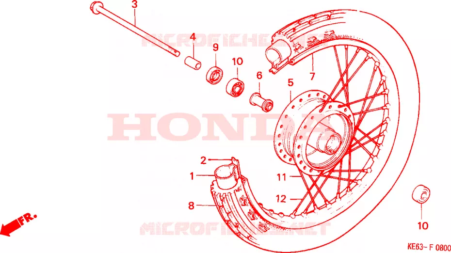 ROUE AVANT Honda MOTO 100 other-models 1983  H100SD