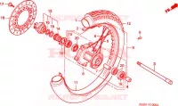 ROUE AVANT pour Honda REBEL 125 de 1998