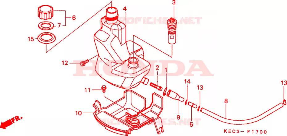 RESERVOIR D'HUILE Honda SCOOTER 100 SCOOPY 1996  SH100T