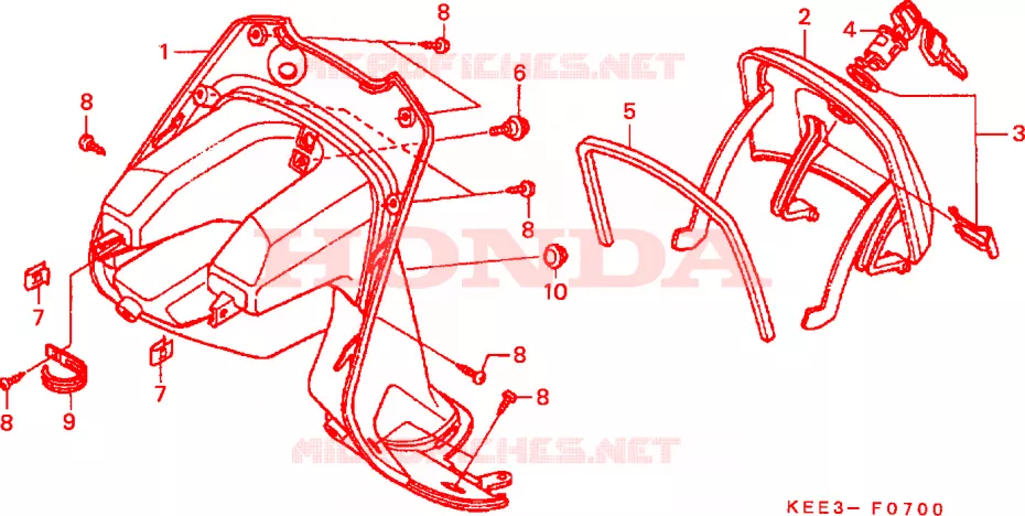 PROTEGE JAMBES Honda SCOOTER 100 BALI 1998  SJ100W