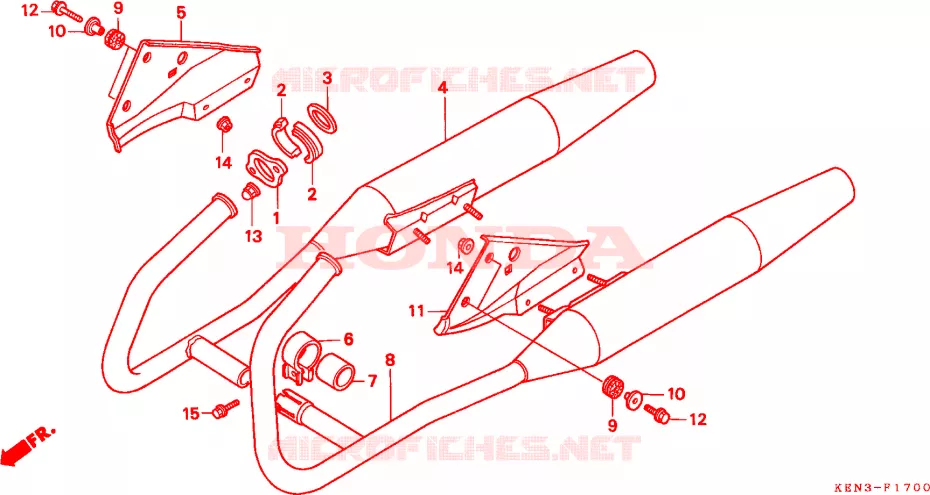 SILENCIEUX D'ECHAPPEMENT Honda MOTO 250 REBEL 1996  CMX250CT