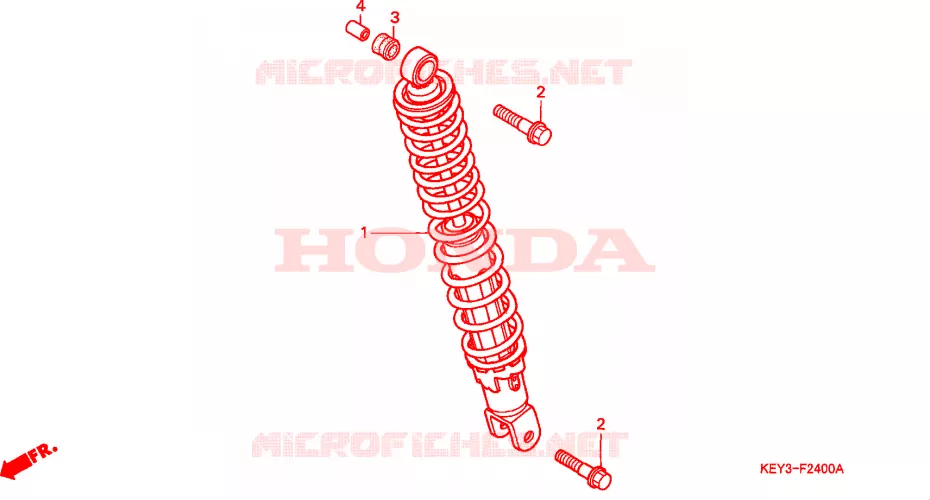 AMORTISSEUR ARRIERE Honda SCOOTER 150 PANTHEON 2000  FES150Y
