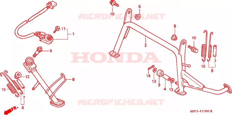BEQUILLE Honda SCOOTER 150 PANTHEON 2000  FES150Y