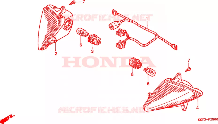 CLIGNOTANT Honda SCOOTER 125 PANTHEON 1999  FES125W