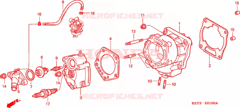 CULASSE - CYLINDRE Honda SCOOTER 150 PANTHEON 2002  FES1502