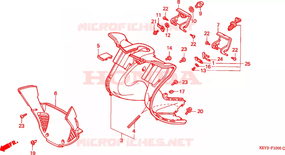 PROTEGE JAMBES Honda SCOOTER 125 PANTHEON 2001  FES1251