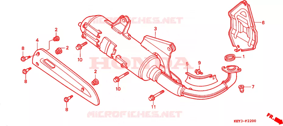 SILENCIEUX D'ECHAPPEMENT Honda SCOOTER 150 PANTHEON 1998  FES150W
