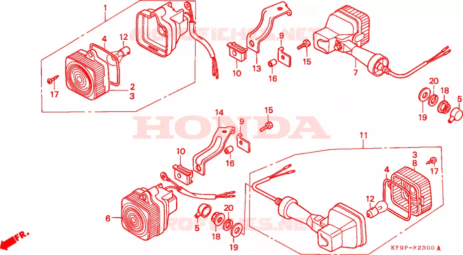 CLIGNOTANT Honda MOTO 185 XL 1993  XL185SP