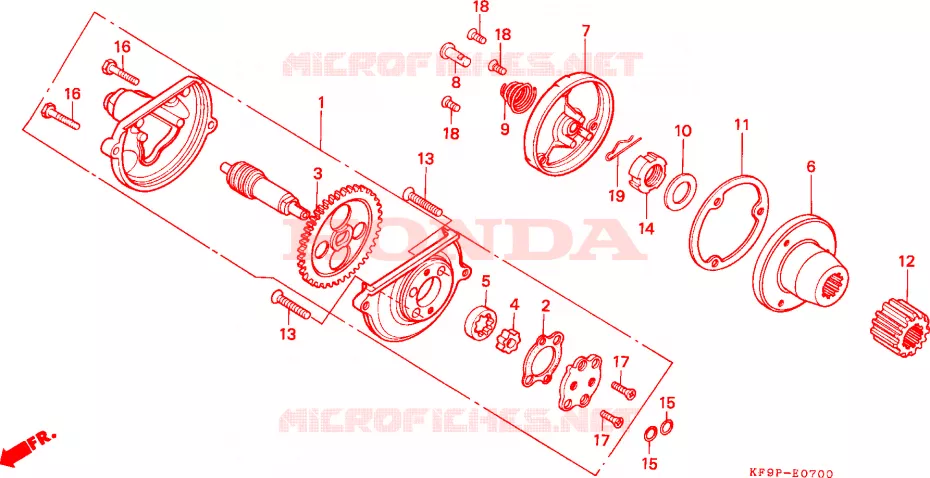 POMPE A HUILE Honda MOTO 185 XL 1993  XL185SP
