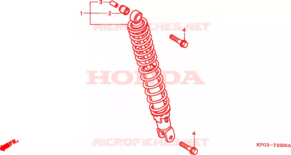 AMORTISSEUR ARRIERE Honda SCOOTER 250 FORSIGHT 1999  FES250X