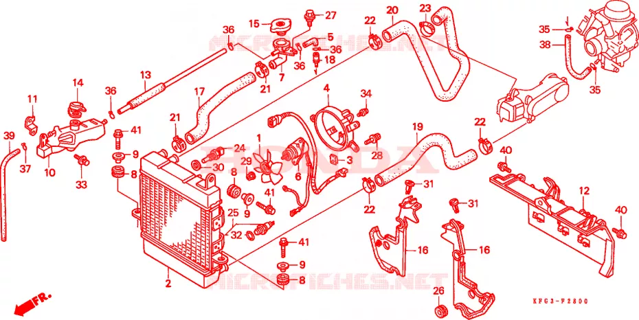 RADIATEUR Honda SCOOTER 250 FORSIGHT 1999  FES250X