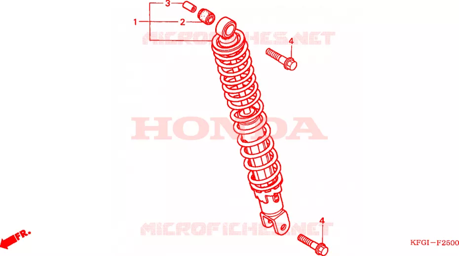 AMORTISSEUR ARRIERE Honda SCOOTER 250 FORSIGHT 2002  FES2502