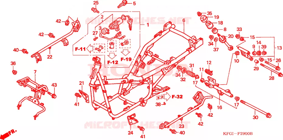 CADRE Honda SCOOTER 250 FORSIGHT 2002  FES2502