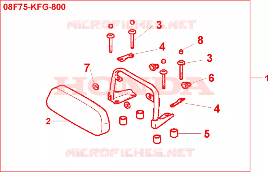 DOSSERET PASSAGER Honda SCOOTER 250 FORSIGHT 2001  FES2501