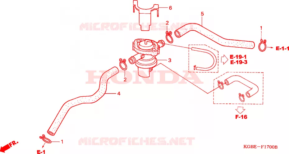 COMMANDE INJECTION D'AIR SOUPAPE Honda MOTO 125 SHADOW 2006  VT125C6
