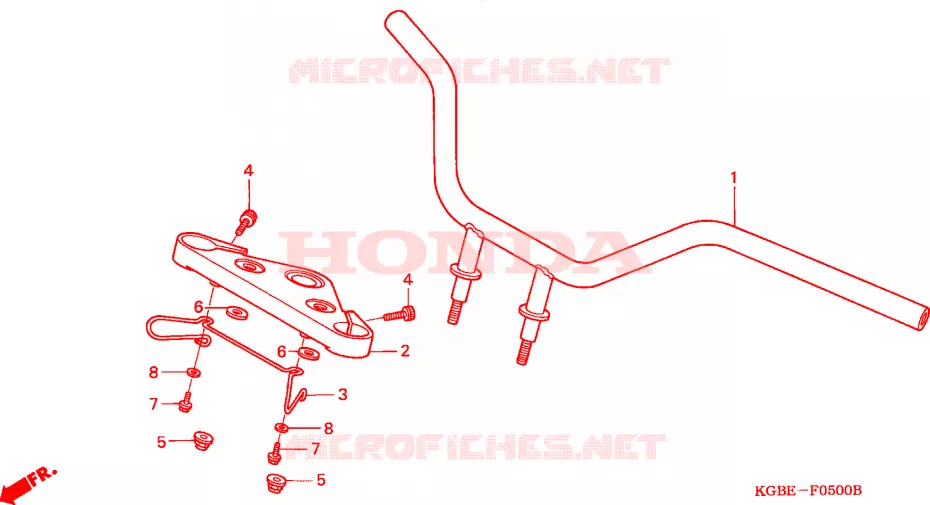GUIDON - TE DE FOURCHE Honda MOTO 125 SHADOW 2001  VT125C21