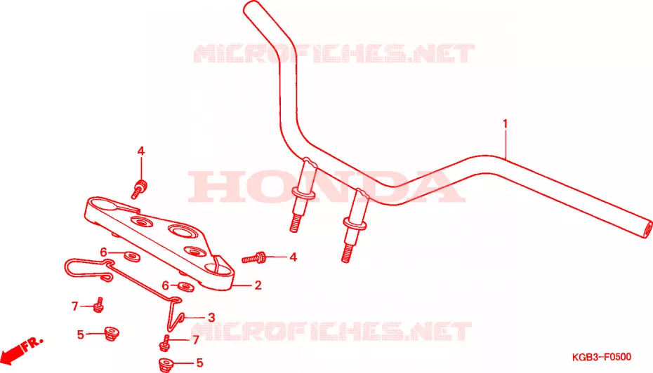 GUIDON - TE DE FOURCHE Honda MOTO 125 SHADOW 2000  VT125C2Y