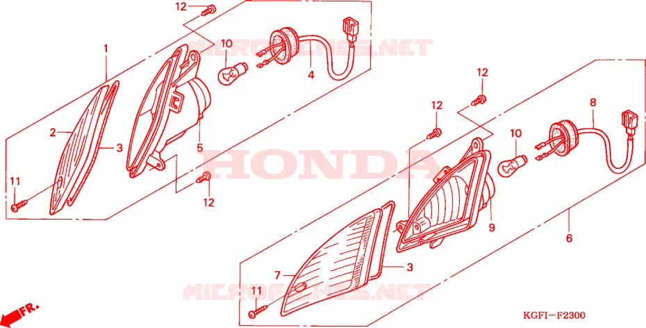 CLIGNOTANT Honda SCOOTER 150 AROBASE 2004  NES1504