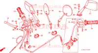 CABLE/LEVIER DE GUIDON/COMMUTATEUR(CH125E/G) pour Honda CH 125 SPACY de 1986