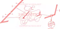 RAYURE(CH125G) pour Honda CH 125 SPACY de 1986