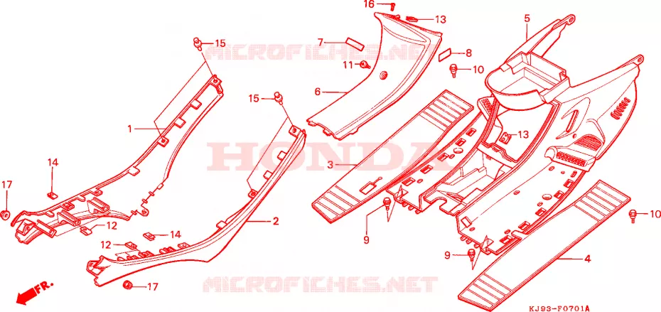 PLANCHER (CH125J/L/M/N/P/R) Honda SCOOTER 125 SPACY 1991  CH125M