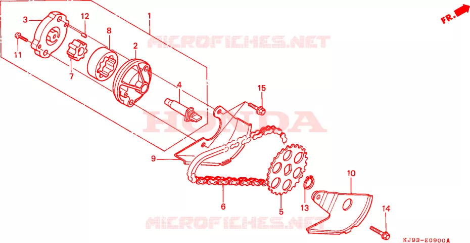 POMPE A HUILE Honda SCOOTER 125 SPACY 1991  CH125M