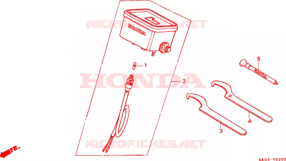 OUTILS Honda MOTO 200 XR 1990  XR200RL