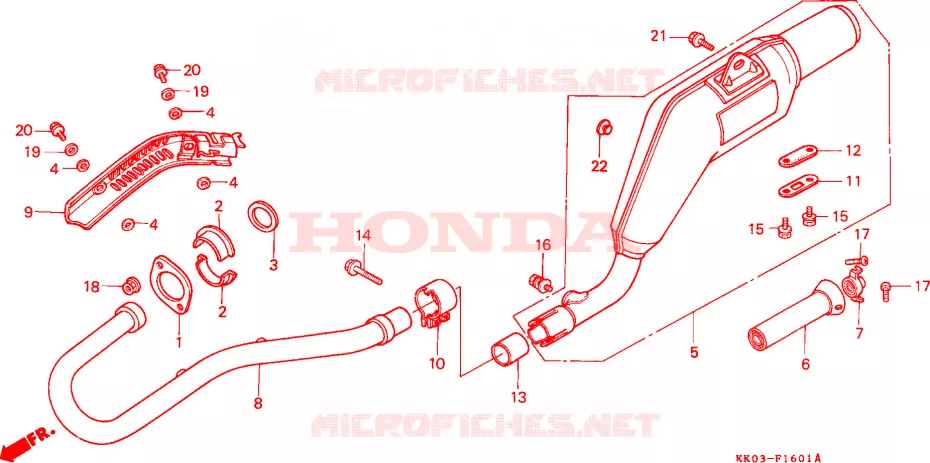 SILENCIEUX D'ECHAPPEMENT(2) Honda MOTO 200 XR 1988  XR200RH