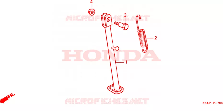 BEQUILLE Honda MOTO 100 XR 2003  XR100R3