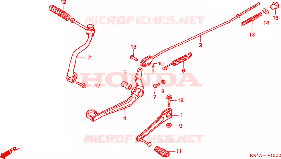 PEDALE Honda MOTO 100 XR 2002  XR100R2