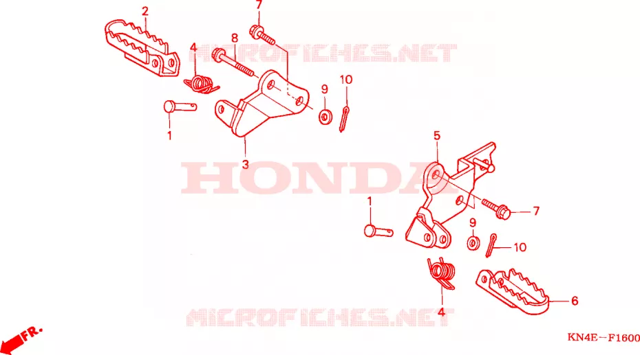 REPOSE PIED Honda MOTO 100 XR 2002  XR100R2