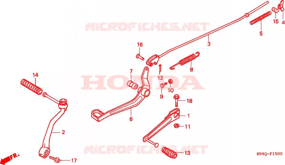 PEDALE Honda MOTO 100 XR 1996  XR100RT