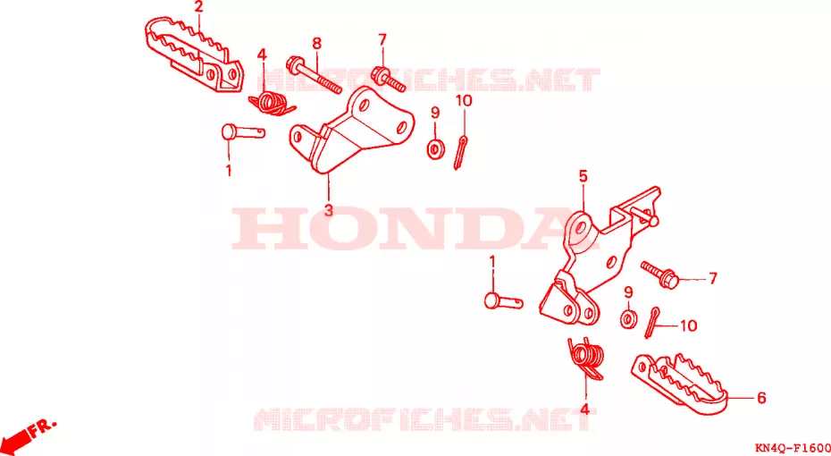 REPOSE PIED Honda MOTO 100 XR 2000  XR100RY