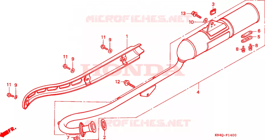 SILENCIEUX D'ECHAPPEMENT Honda MOTO 100 XR 1997  XR100RV