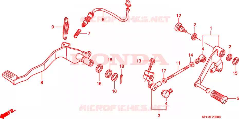 PEDALE Honda MOTO 125 VARADERO 2003  XL125V3