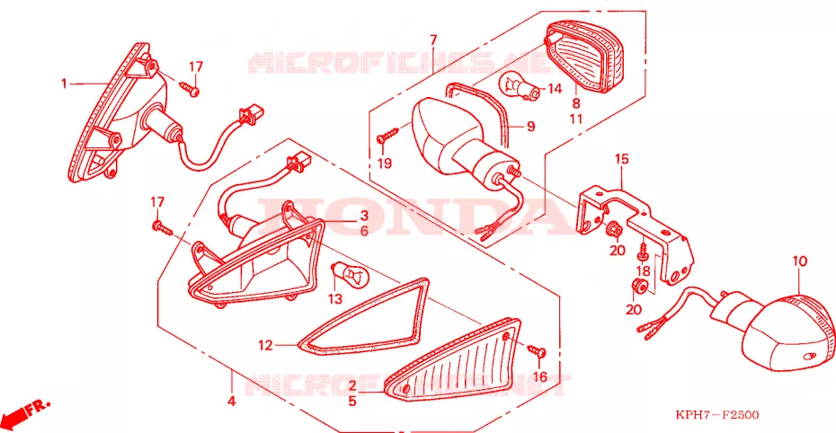 CLIGNOTANT(1) Honda SCOOTER 125 INNOVA 2003  ANF1253