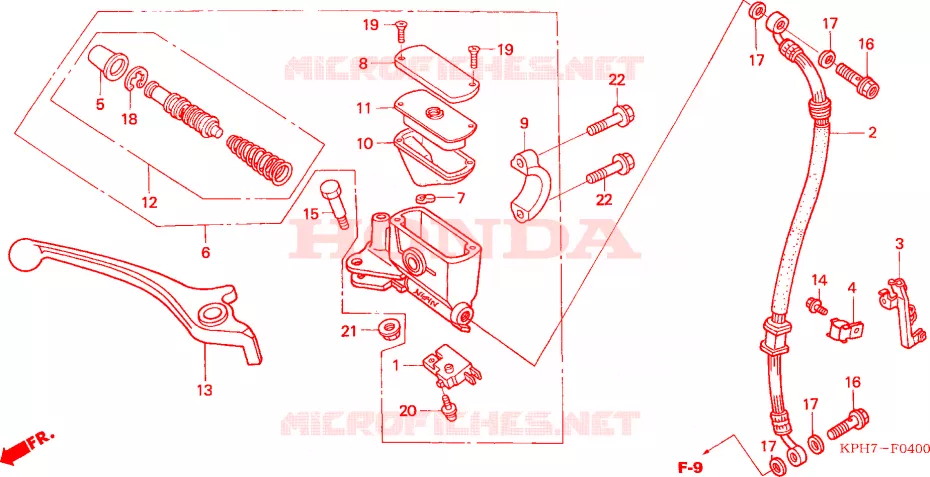 MAITRE CYLINDRE DE FREIN AVANT Honda SCOOTER 125 INNOVA 2005  ANF1255